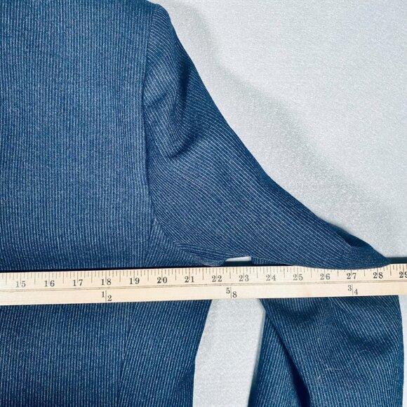 Vintage Yves Saint Laurent Blazer Mens 42R Blue Wool Sport Coat Jacket France - Picture 12 of 14